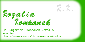 rozalia kompanek business card